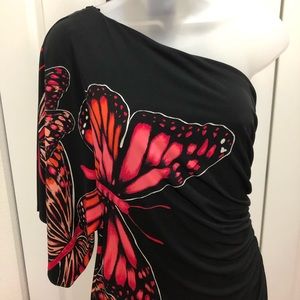 Bisou Bisou One Shoulder Cocktail Dress